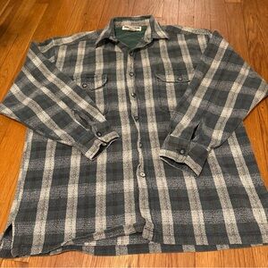 Vintage 90’s Rhinoceros Sportswear Flannel Men’s Size Medium Green White